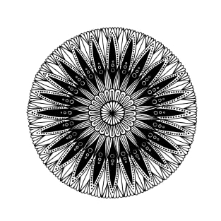 Mandala (black on white) T-Shirt