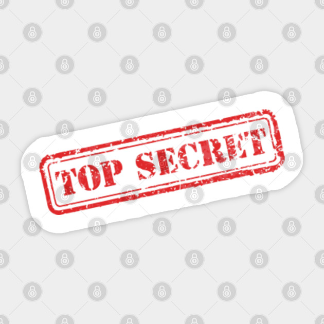 Top Secret Logo Framed In A Red Rectangle Top Secret Mask Sticker Teepublic