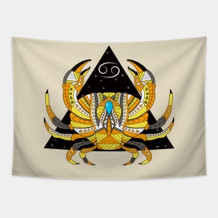 Ethnic Cancer Zodiac Sign Tapestry