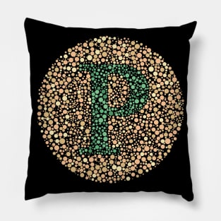 Letter P Ishihara Test Pillow