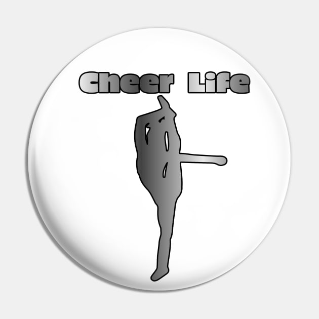 Cheer Life Design in Silver Pin by PurposelyDesigned