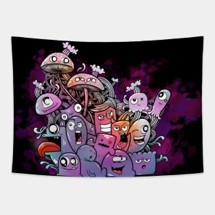 Doodle – monsters Tapestry