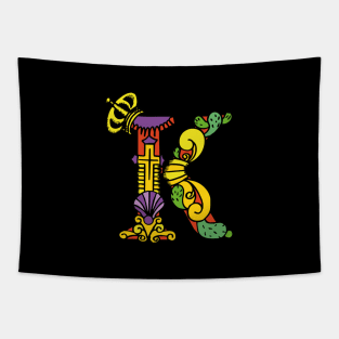 Crazy Monogram K Tapestry