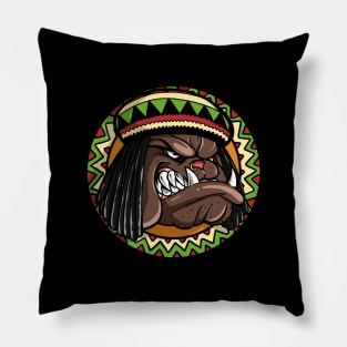 Franck, the bulldog, Rasta Mode Pillow