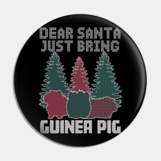 Dear Santa Just Bring Guinea Pig Pin