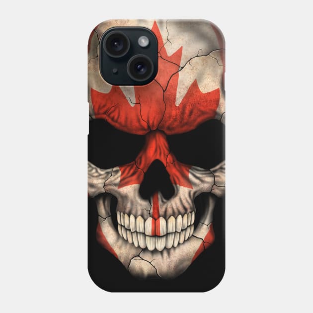 Canadian Flag Skull Phone Case by jeffbartels