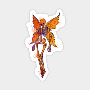 Colorful fairy skeleton with fairy wings - Fairycore Magnet