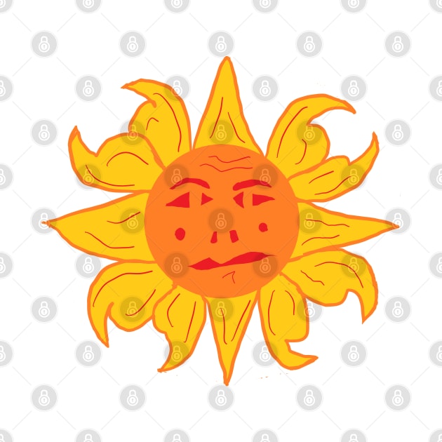 Spanish Sun. A funny, pretty, beautiful, cute, sun design. by Blue Heart Design