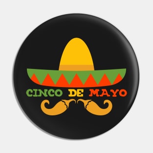 Cinco de Mayo Sombrero and Peppers Pin