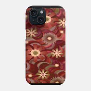 Groovy Grungy Flowers -3 Phone Case