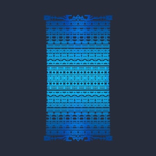 Runic Pattern Blue T-Shirt