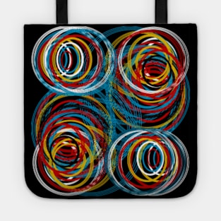 Optical Spiral Illusion Abstract Geometric Texture Tote