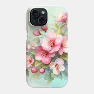 Colorful Watercolor Spring Flowers Phone Case