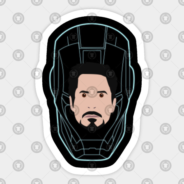 Iron Man Tony Stark Helmet Vinyl Sticker