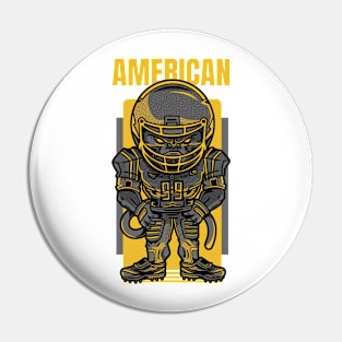 American Football Player Pin