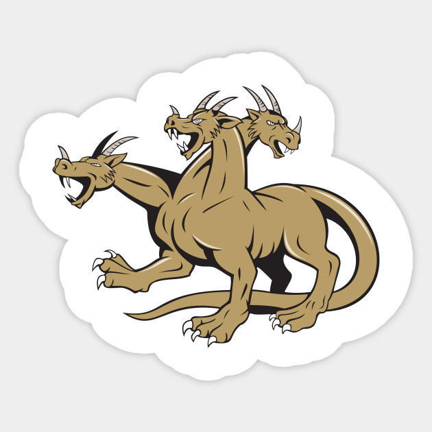 Hydra Crouching Attack Cartoon Hydra Crouching Attack Cartoon Sticker Teepublic Uk