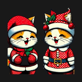 Cute Christmas kitty And Dogi T-Shirt