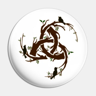 wood celtic Pin