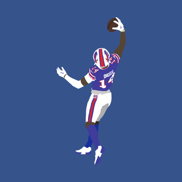 Stefon Diggs One Hand by Buffalo Zone Art