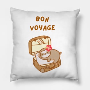 Bon Voyage Traveling Sloth Pillow