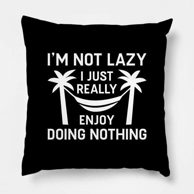 I’m Not Lazy Pillow by LuckyFoxDesigns