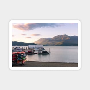 View of Harrison Lake, BC, Canada at Sunset in Summer Magnet