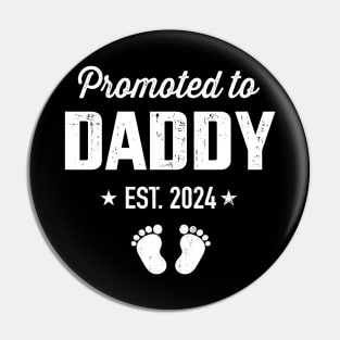 Promoted to new daddy 2024 soon to be dad fathers day Pin