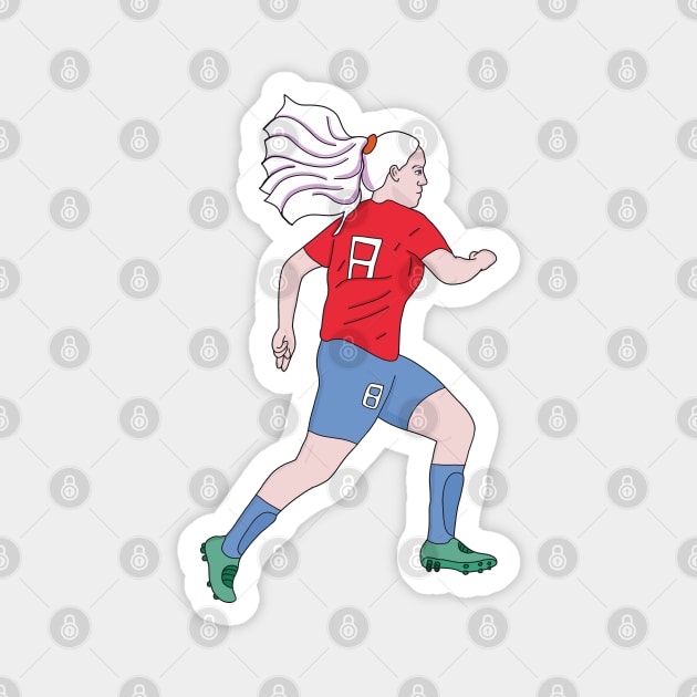 Running Soccer Player Football Magnet by DiegoCarvalho