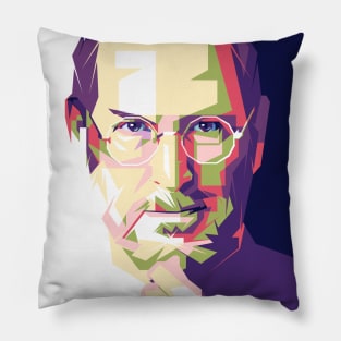 Steve Jobs pop art style Pillow