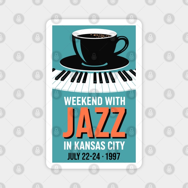Retro Jazz Weekend Magnet by enrynz