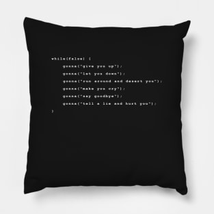 Never Gonna Give You Up Full Chorus White Pillow