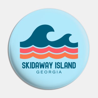 Skidaway Island Georgia Vintage Wave Pin