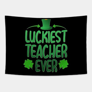 Luckiest Teacher Ever St Patrick's Day Tapestry