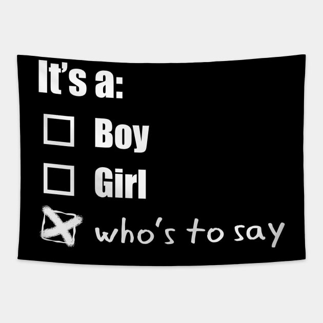 LGBTQ-Friendly Gender Neutral Baby Gender Reveal Tapestry by bpcreate