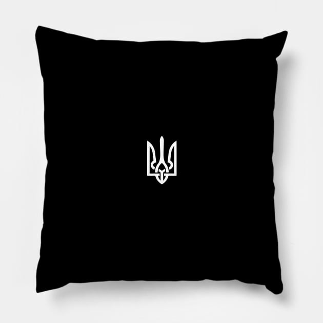 Ukrainian tryzub Symbol Pillow by Yasna