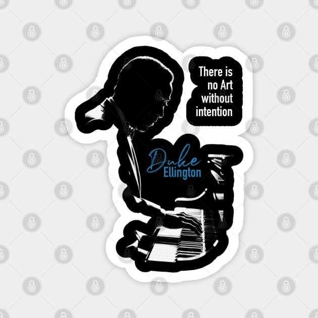 Duke Ellington silhouette Magnet by BAJAJU