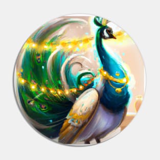 Cute Peacock Drawing Pin