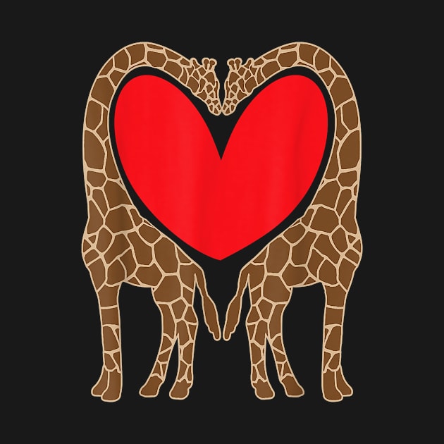 Funny Couple Giraffes Lover Love Heart Matching Valentines Day by Rojio