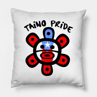 Puerto Rico Taino Pride Sun Boricua Flag Pillow