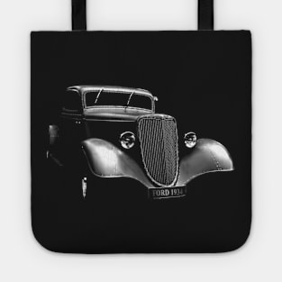 1934 ford, black shirt Tote