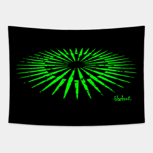 Vector Industrial Green Sun by Blackout Design Tapestry