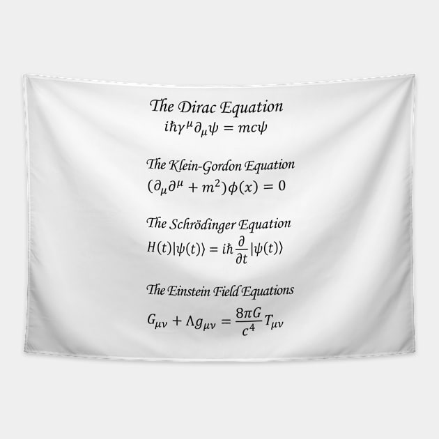 Theoretical Physics Equations Tapestry by ScienceCorner