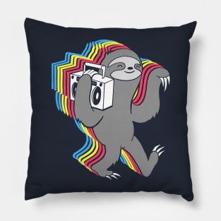 Slow Jams (Boombox Sloth) Pillow