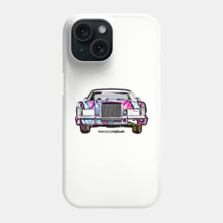 Lincoln Continental Mark V Town Car (white bg) Phone Case