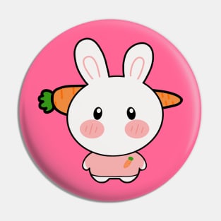 Bunny with Carrot Headband Pin