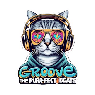 Paws and Play: Groove with the Purr-fect Beats Tee! T-Shirt