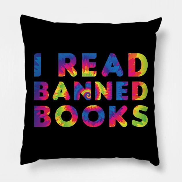 Funny Readers Quote, I Read Banned Books, Cool Readers Pillow by zerouss