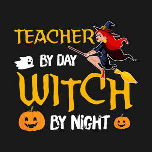 4th Grade Teacher Funny Witch Halloween Costume Gift_Teacher T-Shirt