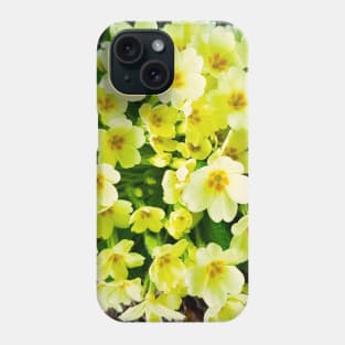 Floral pattern, Primula vulgaris Phone Case