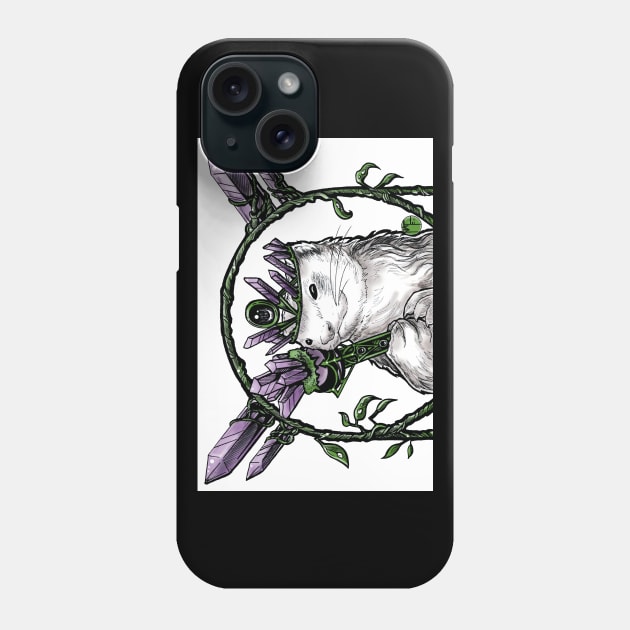 Crystal Queen Ferret Phone Case by Nat Ewert Art